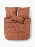 Westwing Collection Пододеяльник Leo из перкали, терракотовый с бордовым — фото 5