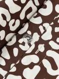 Westwing Collection Пододеяльник Leo из перкали, темно-коричневый с молочно-белым — фото 2