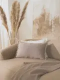 Westwing Collection Наволочка декоративная Luana из льна с кистями — фото 7