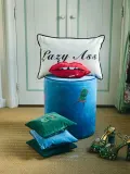 Anna + Nina Подушка декоративная Pout в форме губ, 13х37 см, красная с чёрным — фото 2