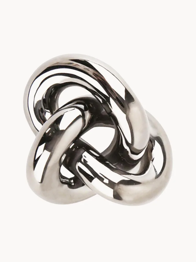 Cooee Design Статуэтка Knot в форме узла, ширина 12 см, высота 6 см, серебристая