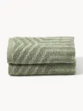Westwing Collection Полотенце Fatu махровое, оливковый, полотенце для лица, Ш 30 × Д 30 см, 2 шт., Odcienie oliwkowego zielonego / гостевое полотенце, Ш 30 × Д 50 см, 2 шт., Odcienie oliwkowego zielonego / полотенце, Ш 50 × Д 100 см, 2 шт., Odcienie oliwkowego zielonego — фото 3