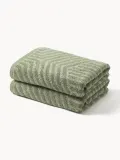 Westwing Collection Полотенце Fatu махровое, оливковый, полотенце для лица, Ш 30 × Д 30 см, 2 шт., Odcienie oliwkowego zielonego / гостевое полотенце, Ш 30 × Д 50 см, 2 шт., Odcienie oliwkowego zielonego / полотенце, Ш 50 × Д 100 см, 2 шт., Odcienie oliwkowego zielonego — фото 5