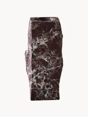 Botane Ваза Edge из мрамора, 25 см, бордовая