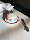 &klevering Маслёнка Hearts, красная со светло-голубым — фото 5