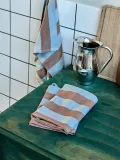 House Doctor Комплект кухонных полотенец Cook, 3 шт., 55х75 см, светло-голубые с коричневым — фото 3