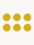 Mustard Made Магниты канцелярские The Buttons, 6 шт, солнечно-жёлтый с серебристой кромкой — фото 3