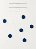 Mustard Made Магниты канцелярские The Buttons, 6 шт, тёмно-синий с серебристой кромкой — фото 2