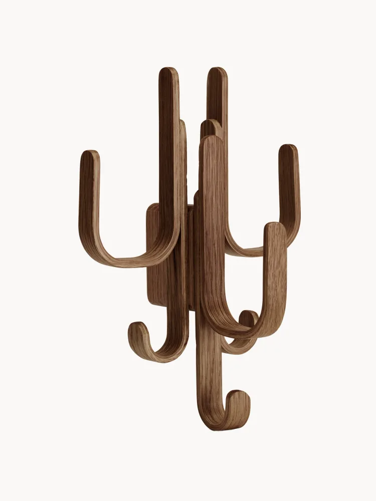 Cooee Design Вешалка настенная Woody из дуба, тёмное дерево