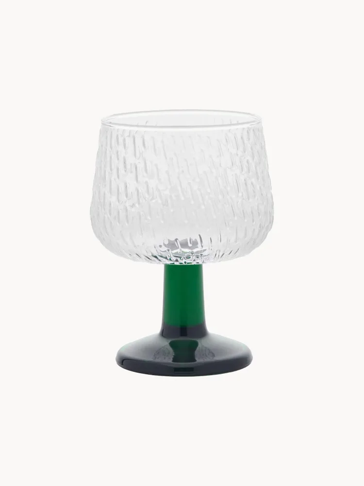 Marimekko Бокал для вина Syksy, тёмно-зелёный прозрачный