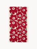 Marimekko Скатерть Unikko, красная, тёмно-зелёная, в оттенках бежевого — фото 1