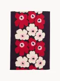 Marimekko Полотенце кухонное Unikko, красный, тёмно-зелёный и оттенки бежевого — фото 1