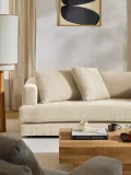 Westwing Collection Подушка декоративная Tribeca из ткани букле, 50х70 см, светло-бежевая — фото 5