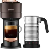 Кофемашина Nespresso Vertuo Next Premium коричневая и Aeroccino 4 — фото 1
