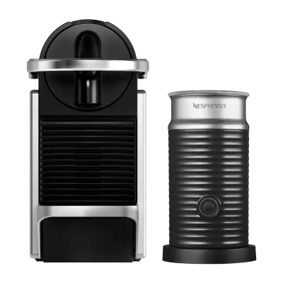 Кофемашина Nespresso Pixie серебристая и Aeroccino 3