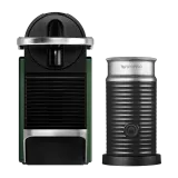 Кофемашина Nespresso Pixie тёмно-зелёная и Aeroccino 3 — фото 1