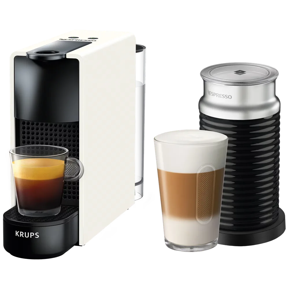 Кофемашина Nespresso Krups Essenza Mini белая с Aeroccino 3
