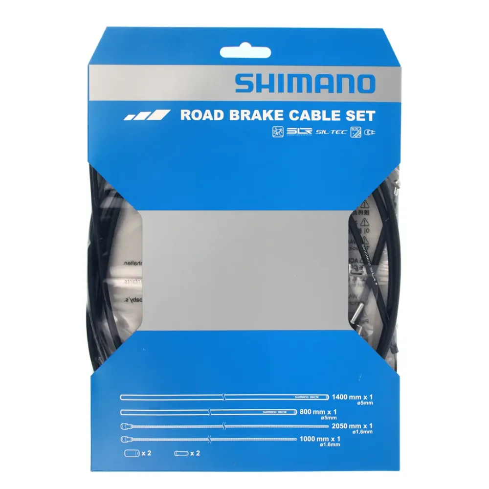 Комплект тормозных тросов и рубашек Shimano, назначение шоссе