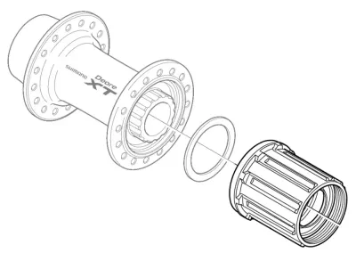 Барабан втулки Shimano Deore XT FH-M775/M770