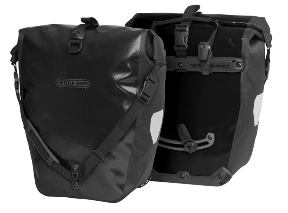 Велосумки Ortlieb Back Roller Free QL2.1, Объём 40 л, цвет чёрный / Объём 40 л, цвет чёрно-голубой