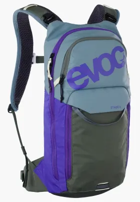 Рюкзак велосипедный с питьевой системой Evoc Stage 6 + 2 л, Объём 6 л, цвет фиолетово-стально-оливковый