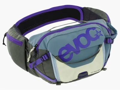 Поясная сумка с питьевой системой Evoc Hip Pack Pro 3 + 1,5 л, Объём 3 л, цвет фиолетово-стально-оливковый