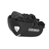 Сумка велосипедная подседельная Ortlieb Saddle Bag Two, Объём 1,6 л, цвет чёрный / Объём 4,1 л, цвет неоновый — фото 1