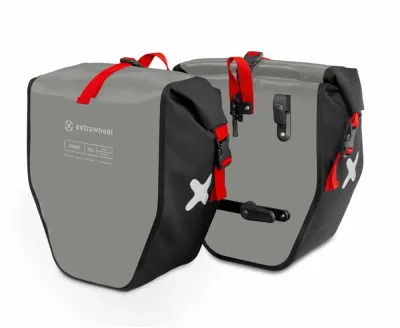 Велосумки Extrawheel Biker, Объём 50 л, цвет чёрно-серый