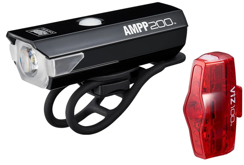 Комплект велосипедных фонарей CatEye HL-EL042RC AMPP 200 / TL-LD800B VIZ100
