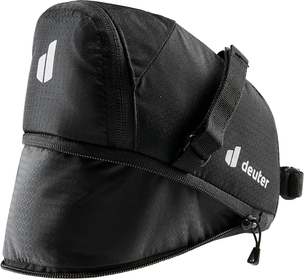 Сумка велосипедная подседельная Deuter Bike Bag, Объём 0,3 л, цвет зелёный / Объём 1,4 л, цвет чёрный