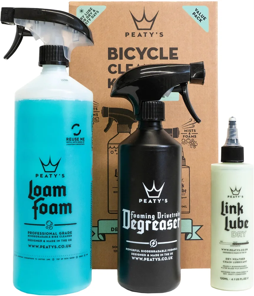Набор для чистки велосипеда Peaty's Wash Degrease Lubricate Dry Starter Pack