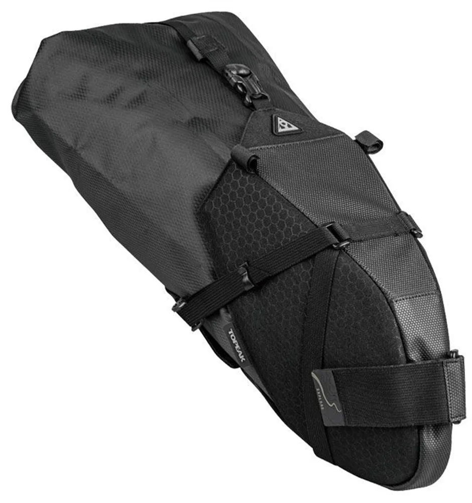 Подседельная сумка Topeak BackLoader X, Объём 10 л, цвет чёрный / Объём 15 л, цвет чёрно-зелёный
