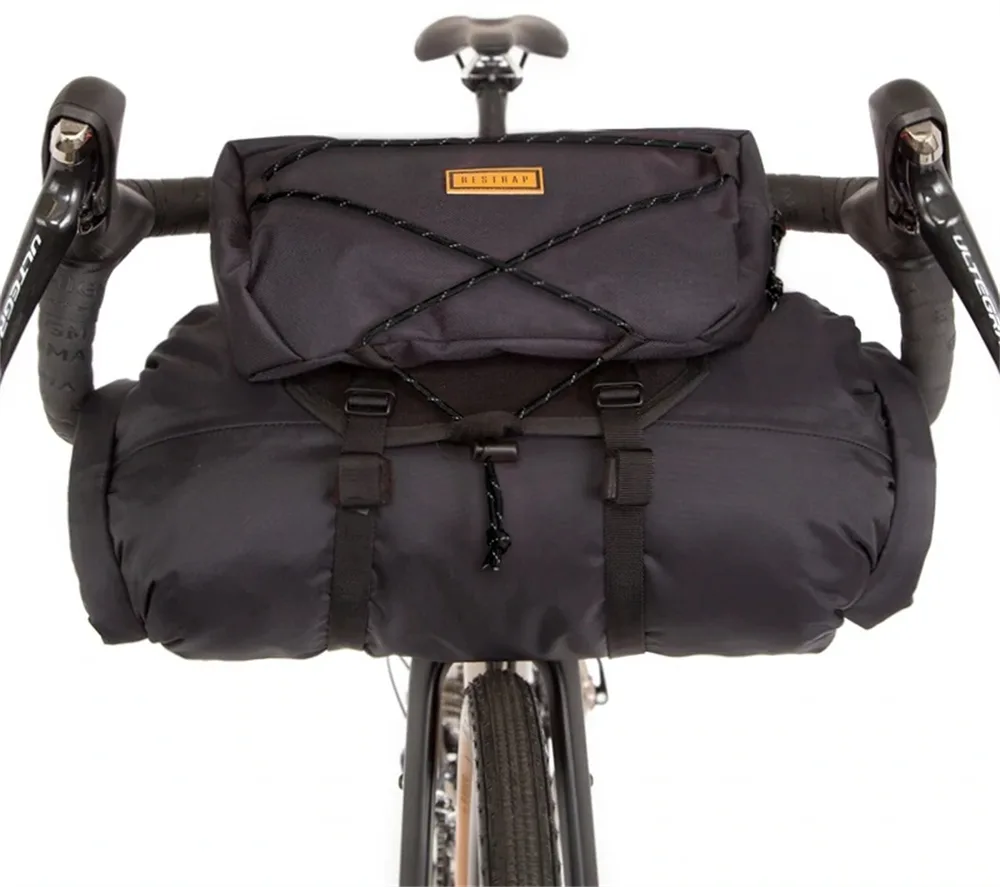 Сумка на руль Restrap Bar Bag, Объём 17 л, цвет чёрный / Объём 17 л, цвет чёрно-оранжевый