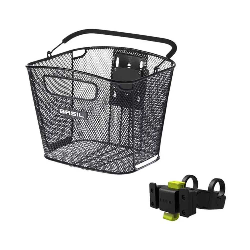Велосипедная корзина на руль Basil Bold Front KF + KF Ahead Stem Holder