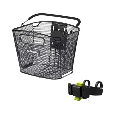 Велосипедная корзина на руль Basil Bold Front KF + KF Ahead Stem Holder