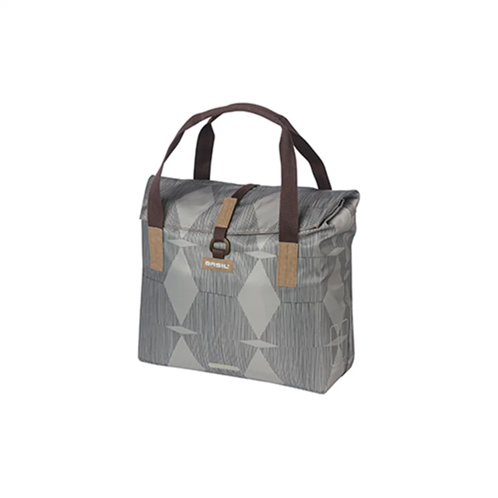 Сумка велосипедная на багажник Basil Elegance Shopper, Объём 20 л, цвет серый / Объём 20 л, цвет синий