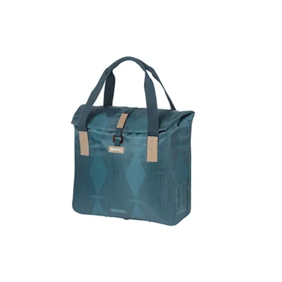 Сумка велосипедная на багажник Basil Elegance Shopper, Объём 20 л, цвет синий