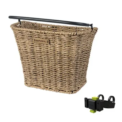 Велосипедная корзина на руль Basil Bremen Rattan Look KF + KF Handlebar Holder