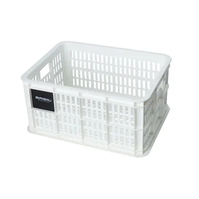 Велосипедная корзина на багажник Basil Bicycle Crate, Объём 17,5 л, цвет белый
