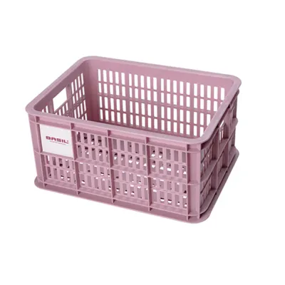 Велосипедная корзина на багажник Basil Bicycle Crate, Объём 17,5 л, цвет розовый