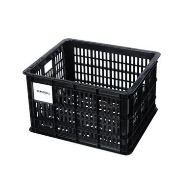 Велосипедная корзина на багажник Basil Bicycle Crate, Объём 29,5 л, цвет чёрный