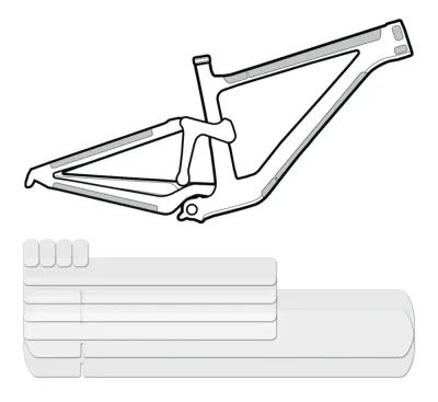 Защитные наклейки на раму Lizard Skins CLEAR Protective Frame Wrap Frame Kit