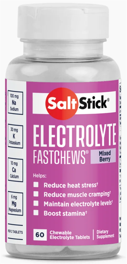 Минеральные капсулы SaltStick Electrolyte FastChews, Упаковка 60 шт, вкус ягодный, малиновый / Упаковка 60 шт, вкус манго