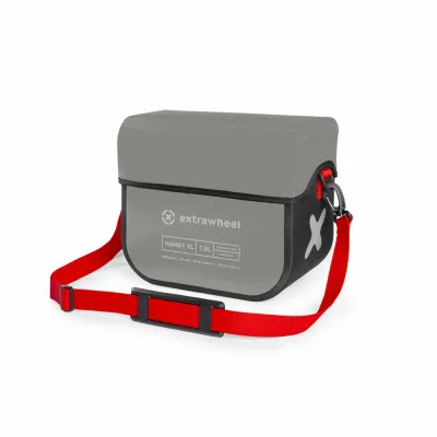 Сумка велосипедная на руль Extrawheel Handy Polyester, Объём 7,5 л, цвет чёрно-серый