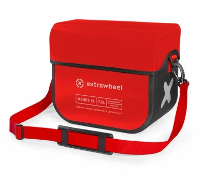 Сумка велосипедная на руль Extrawheel Handy Polyester, Объём 7,5 л, цвет чёрно-красный
