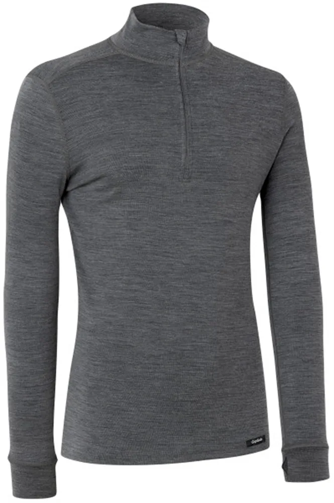 Термофутболка с длинным рукавом GripGrab Merino Blend Half-Zip Thermal