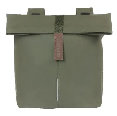 Велосумки Basil City Double Bag Vegan Leather, Объём 32 л, цвет зелёный
