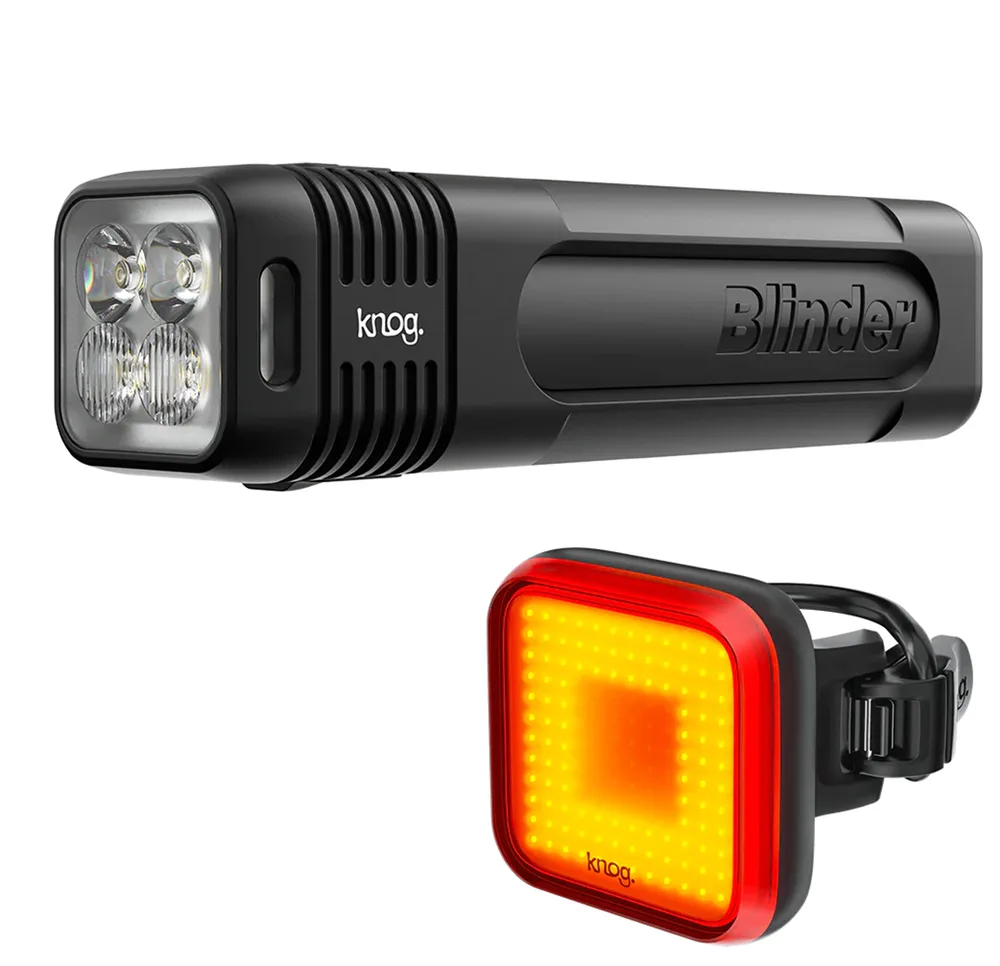 Комплект велосипедных фонарей Knog Blinder Pro 900+Blinder Square