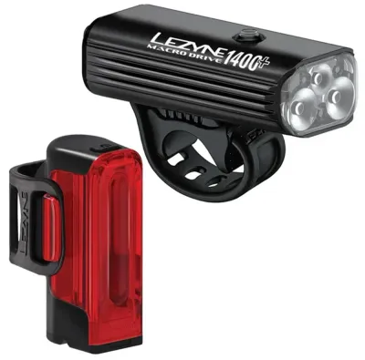 Комплект велосипедных фонарей Lezyne Macro Drive 1400+ / Strip Drive Pro 400+