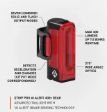 Фонарь велосипедный задний Lezyne Strip Pro Ai Alert 400+ — фото 2